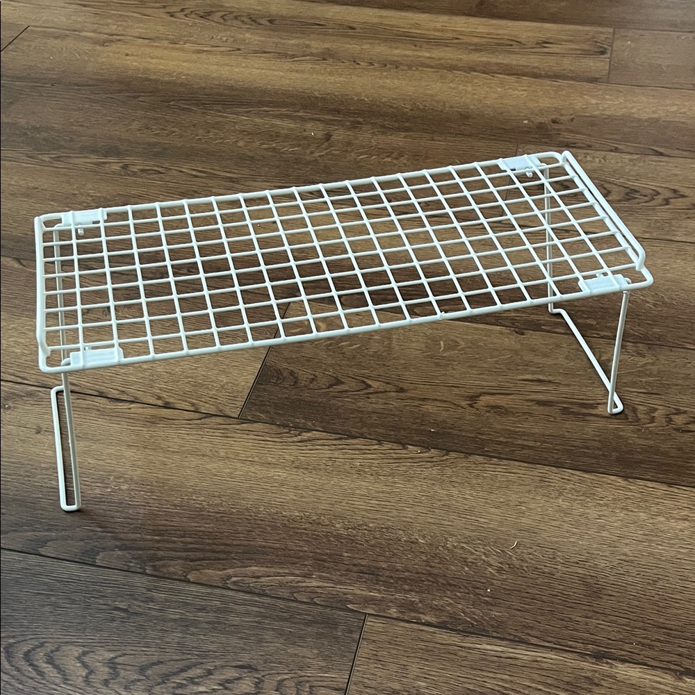 White Wire Cabinet Shelf Organizer